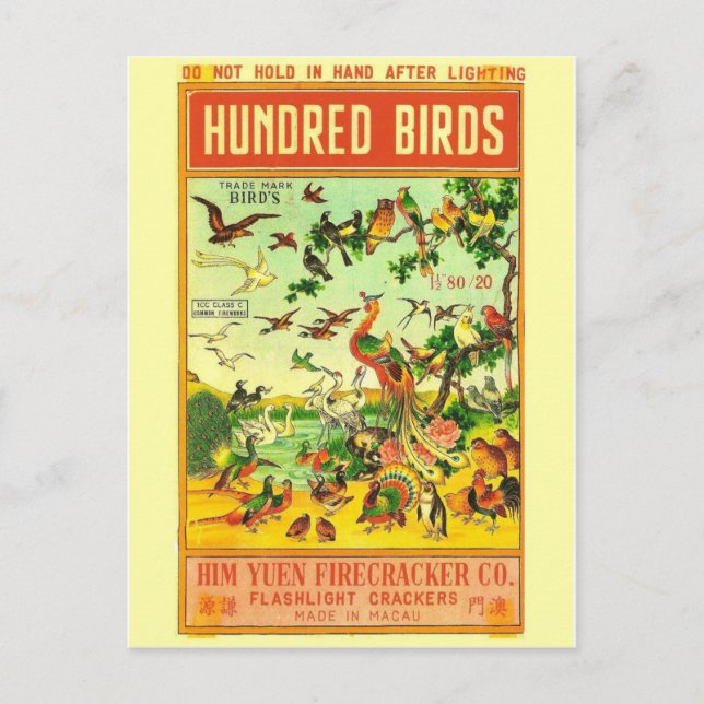 Vintage Firecracker Paket vykort (Framsida)