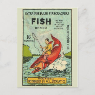 Vintage Firecracker Paket vykort