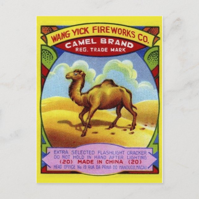 Vintage Firecracker Paket vykort (Framsida)