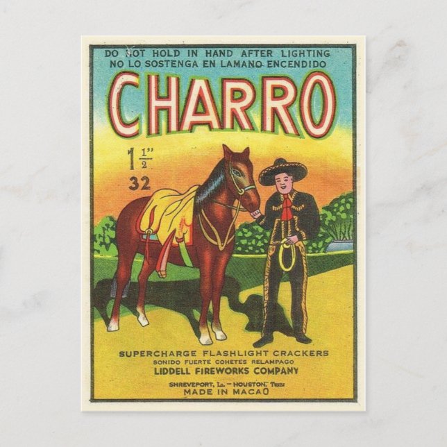 Vintage Firecracker Paket vykort (Framsida)