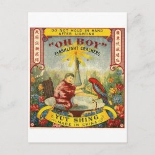 Vintage Firecracker Paket vykort