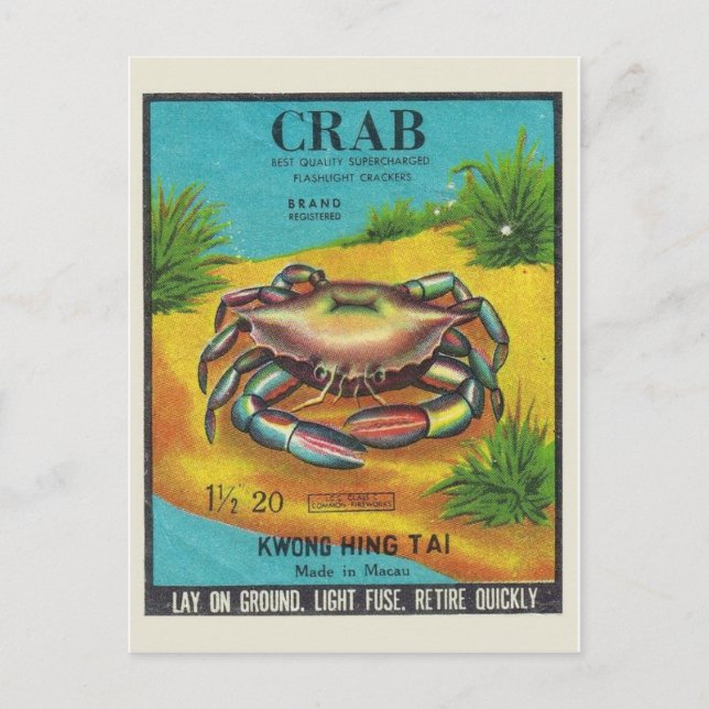 Vintage Firecracker Paket vykort (Framsida)