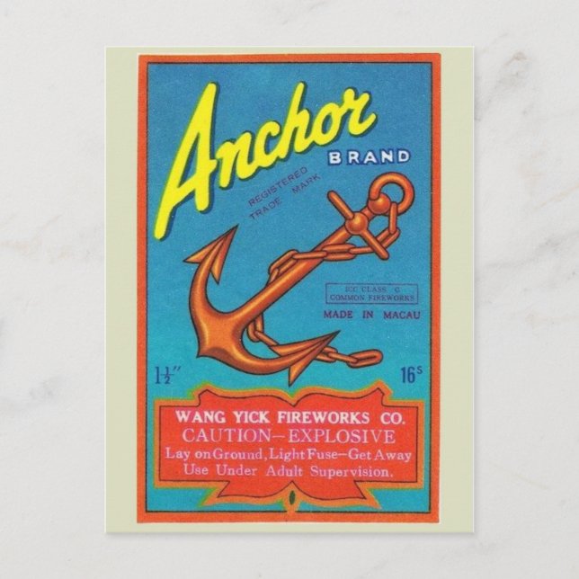 Vintage Firecracker Paket vykort (Framsida)