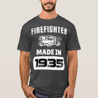 Vintage Firefighter, född 1935, 88 år gammal ed T Shirt