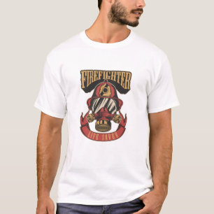 Vintage Firefighter Helmet Life Saver T Shirt