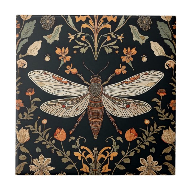 Vintage Firefly Garden Kakelplatta (Framsidan)