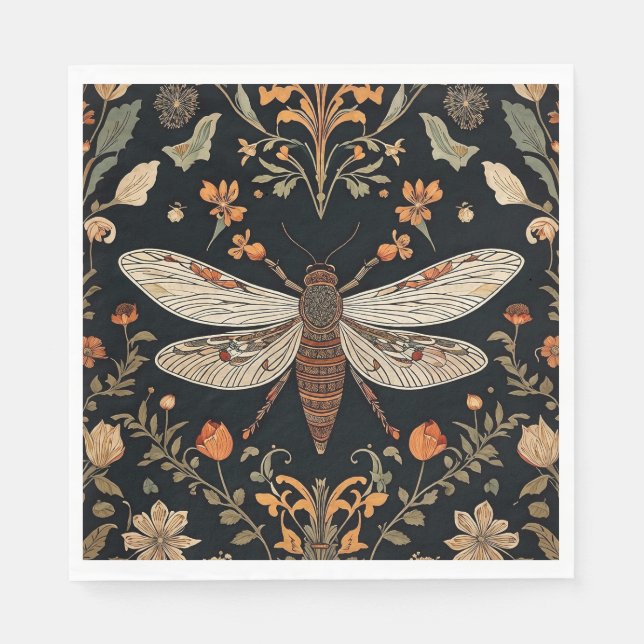 Vintage Firefly Garden Pappersservett (Framsidan)