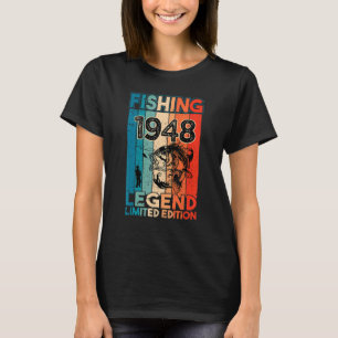 Vintage Fish Fisherman Bass Fishing Legend 1948 Bi T Shirt