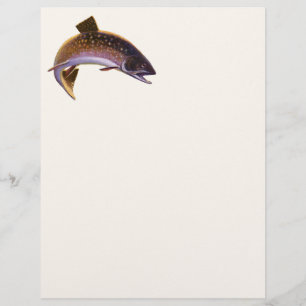 Vintage Fish, sportfiskare Reklamblad