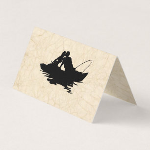 Vintage Fishing Älskare Place Card Visitkort