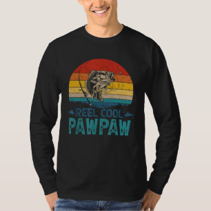 Vintage Fishing Reel Coola Pawpaw Grandpa Tass Tas T Shirt