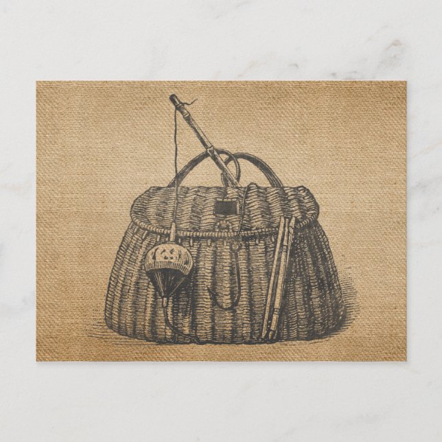 Vintage Fishing Tackle Box-vykort Vykort (Framsida)