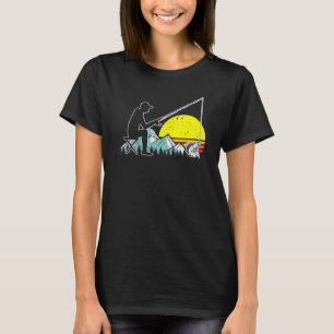 Vintage Fiskare i bergsområdet Retro Walleye 7 T Shirt