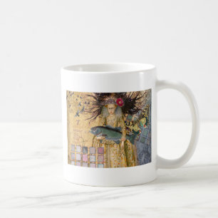 Vintage Fiskarna Kvinna Gotisk Klassiker Kaffemugg