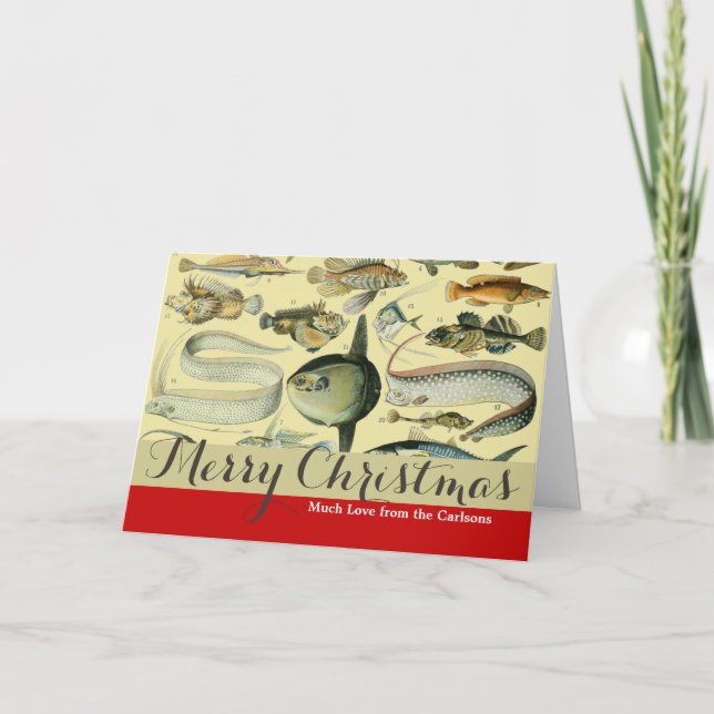 Vintage Fiskart Helgkort (Framsida)