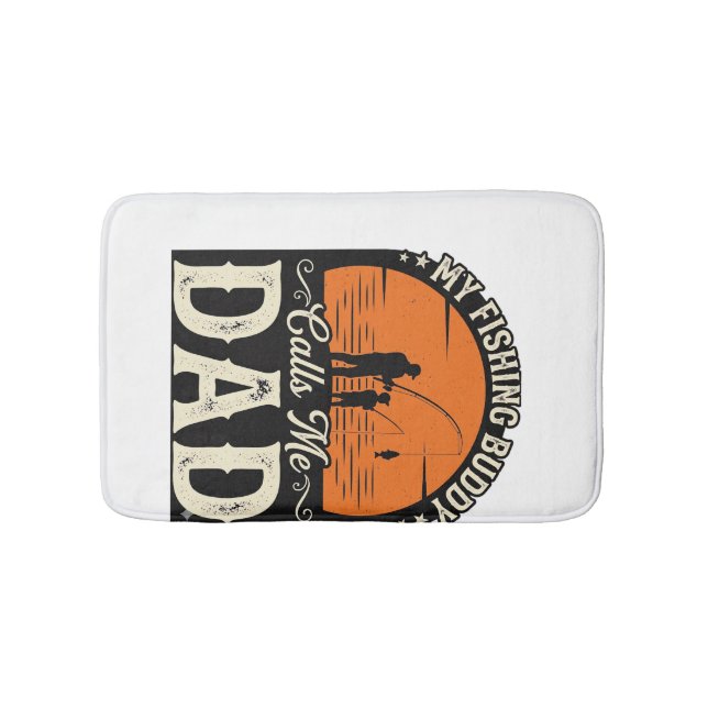 Vintage Fiske Buddy Pappa Shirt Design_1 Badrumsmatta (Framsidan)