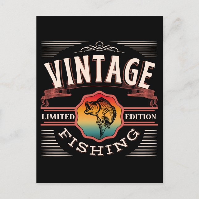 VINTAGE FISKELIMITED EDITION  VYKORT (Framsida)