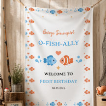 Vintage Fiskespö O-Fish-Ally Ett 1-års Födelsedag