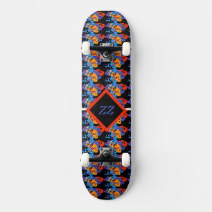 vintage Fiskmonogrammet Natur anpassar sig Mini Skateboard Bräda 18,5 Cm