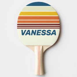 Vintage Five Horizon-randig med namn Pingisracket