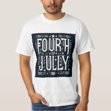 Vintage Fjärde juli-typografi