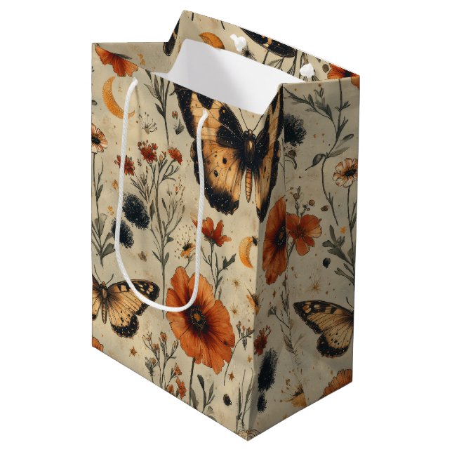 Vintage Fjäril Vildblomma (5) (Framsidan Vinklad)