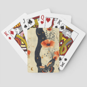 Vintage Fjäril Vildblomma (6) Casinokort