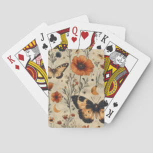 Vintage Fjäril Vildblomma (7) Casinokort