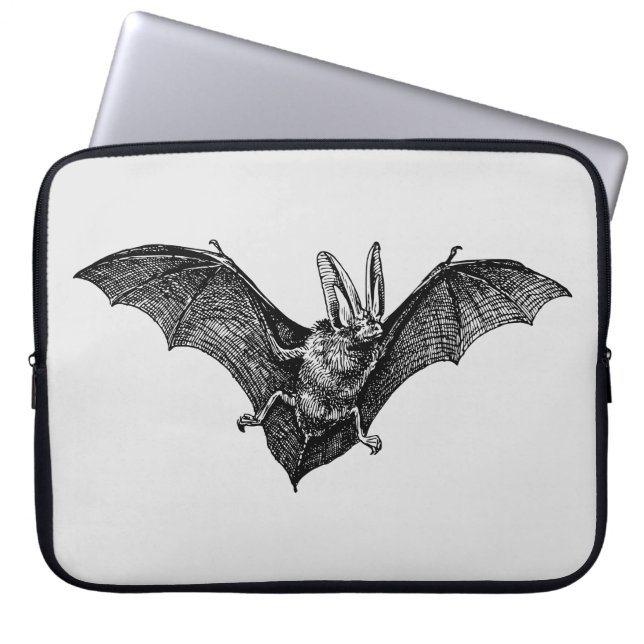 Vintage Fladdermus Gothic Vampre Laptop Fodral (Framsidan)