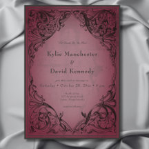 Vintage Fladdermus till döden Burgundy Bröllop