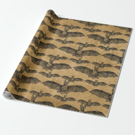 Vintage fladdermusmönster presentpapper