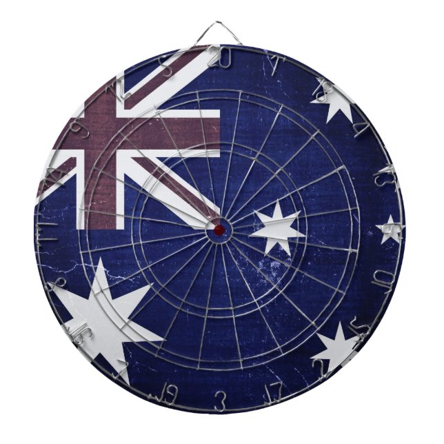 Vintage Flagga Australien Darttavla (Framsidan)