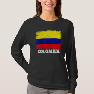 Vintage Flagga Colombia Land Retro Flagga Colombia T Shirt