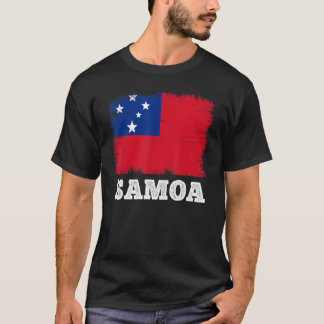 Vintage Flagga Samoa Land Retro Flagga Samoan T Shirt