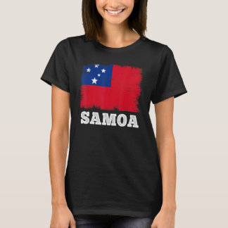 Vintage Flagga Samoa Land Retro Flagga Samoan T Shirt