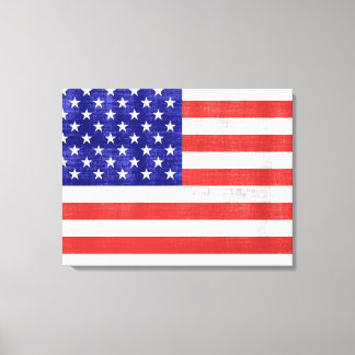 Vintage Flagga United Stater Wrapped Canvas