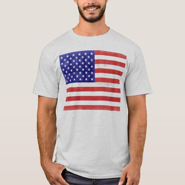 Vintage Flagga USA  T-shirt (Framsida)