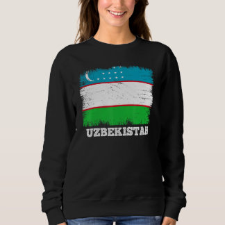 Vintage Flagga Uzbekistan Land Retro Flagga uzbeki T Shirt