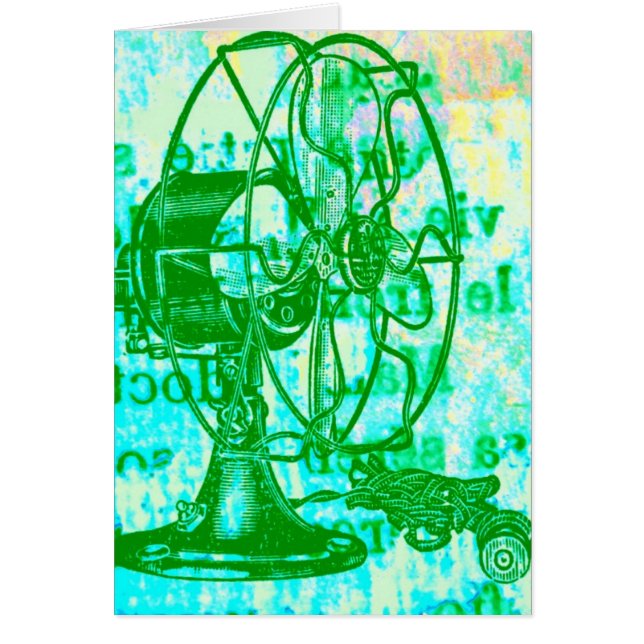 Vintage Fläkt Hälsningskort (Framsidan)