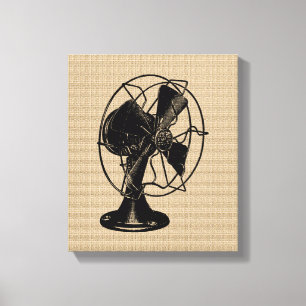 Vintage Fläkt på Canvas