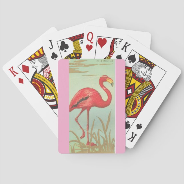 Vintage Flamingo Casinokort (Baksidan)