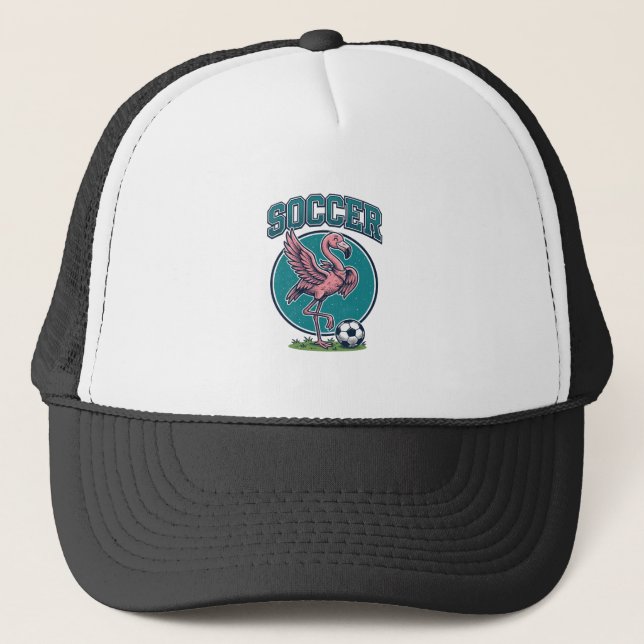 Vintage Flamingo Fotbollsspelare Grafisk Tröja_1 Keps (Framsida)