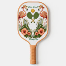 Vintage Flamingo Pickleball-paddel | Retro Palm Be