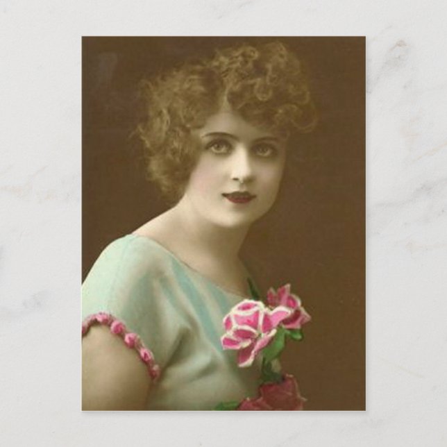 Vintage Flapper (11) Vykort (Framsida)