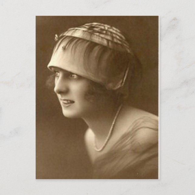 Vintage Flapper (42) Vykort (Framsida)