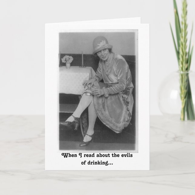 Vintage Flapper - Dricksvanor. Kort (Framsida)