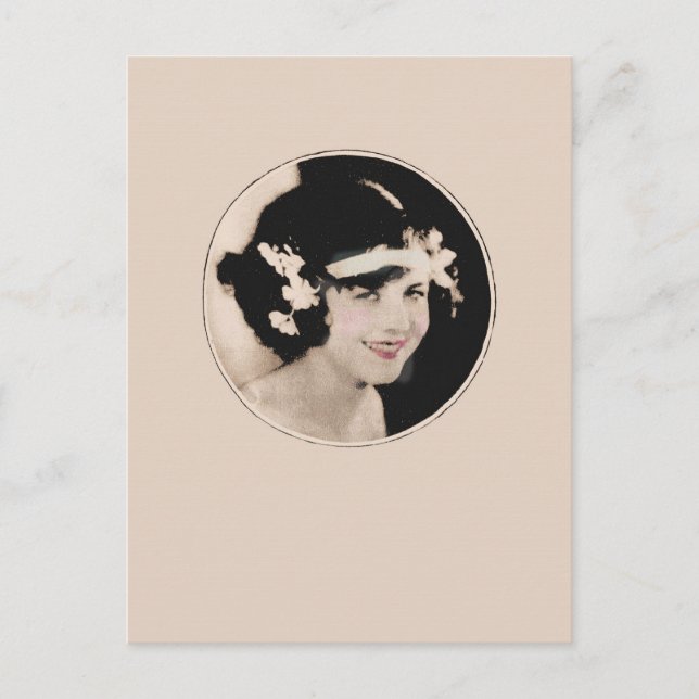 Vintage Flapper Vykort (Framsida)