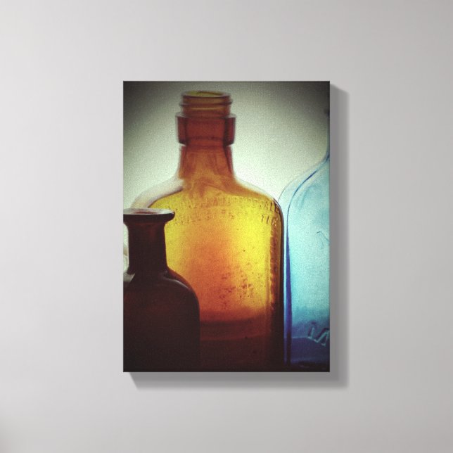 Vintage Flaska still Life Canvastryck (Framsida)