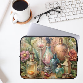 Vintage flaskor för örtapotek laptop fodral
