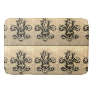 Vintage Fleur de Lis Fransk inspirerade badmattan Badrumsmatta